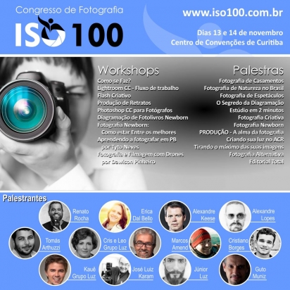 Congresso de Fotografia ISO 100 acontecerá nos dias 13, 14 e 15 de novembro em Curitiba